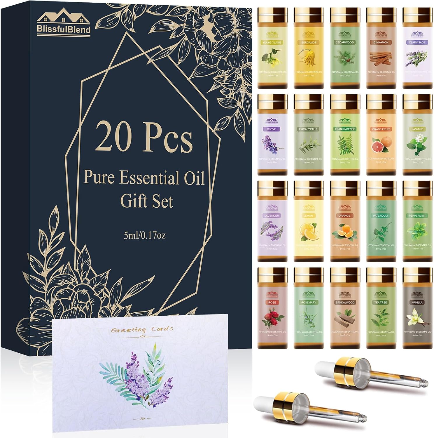 20 Pack Pure Essential Oil Set
