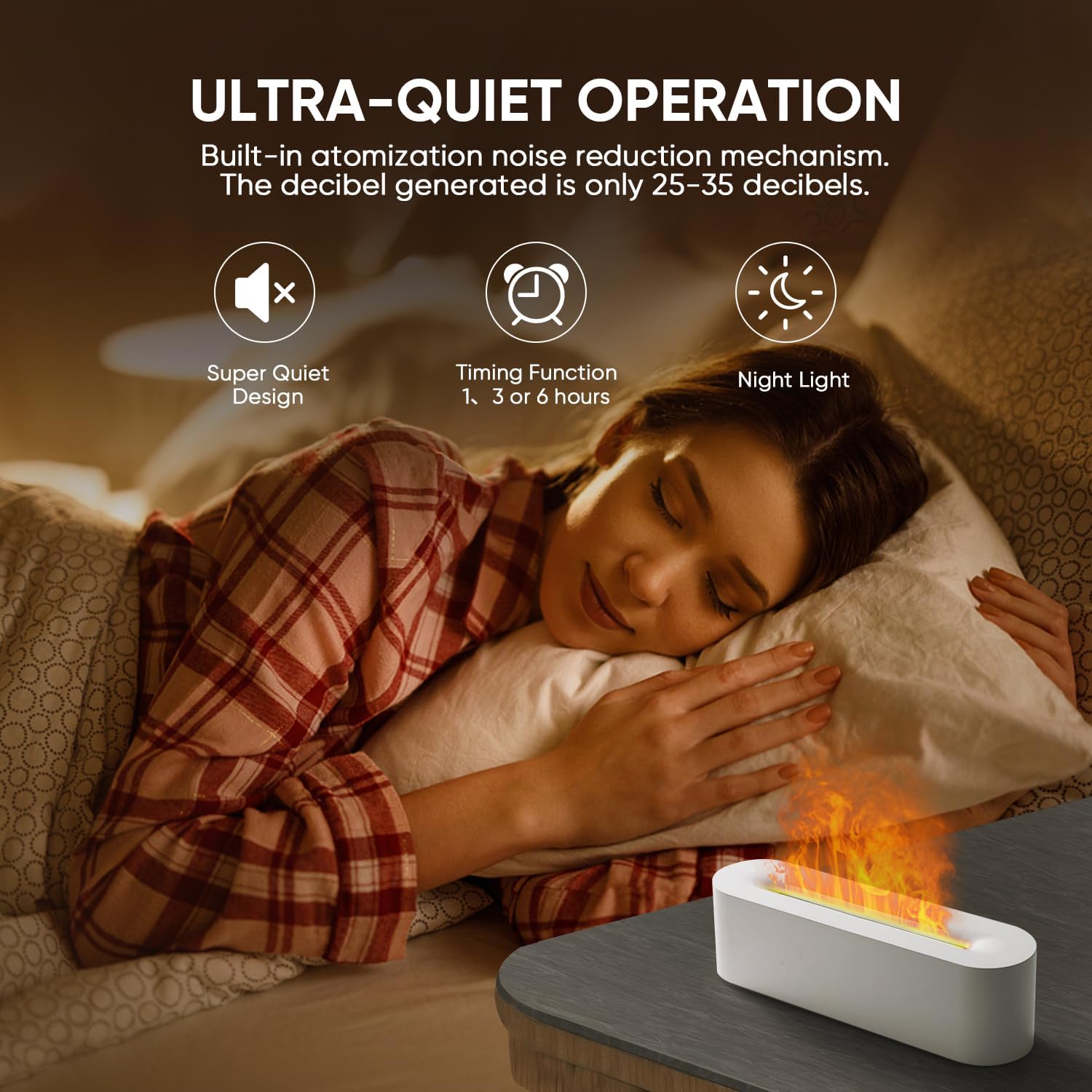 Essential Oil Diffuser, Fireplace Fire Flame